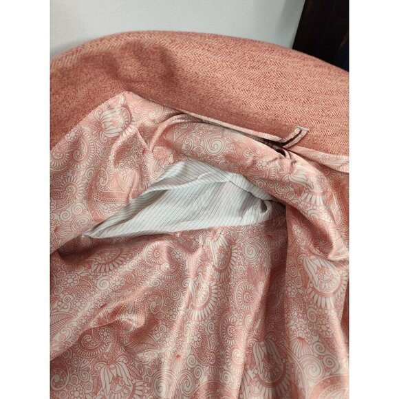 Alan Flusser Men's Linen Blend Peach Two Button Dress Blazer, XL - Picture 11 of 14